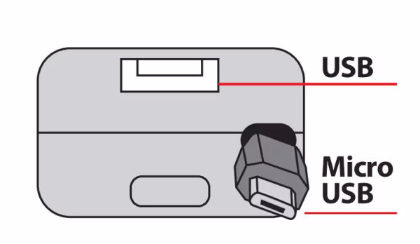 Lampa Caricabatteria Micro Usb con 1 porta Usb - Fast Charge - 3100 mA - 12/24V