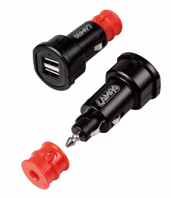 Lampa Uni-Tech, caricabatteria universale 2 porte Usb - Fast Charge - 2700 mA  - 12/32V