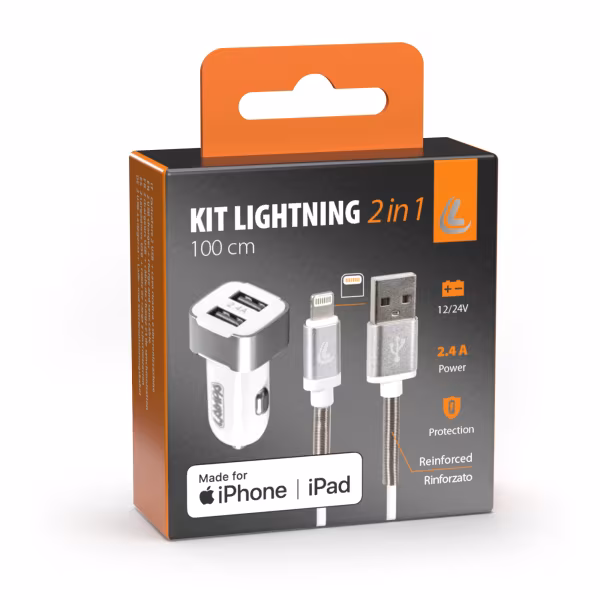 Lampa Kit 2 in 1 Lightning - Fast Charge - 12/24V