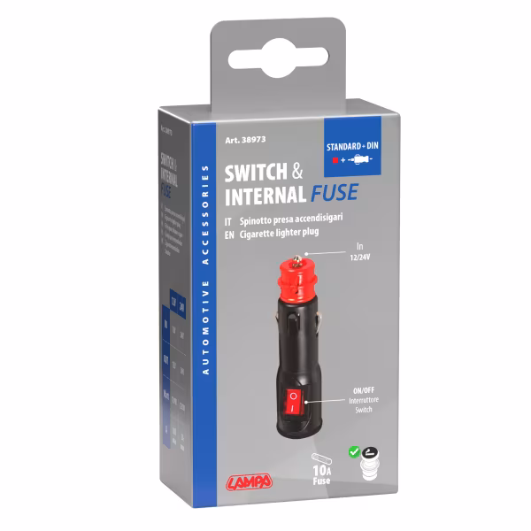 Lampa Spinotto universale per presa accendisigari - 12/24V