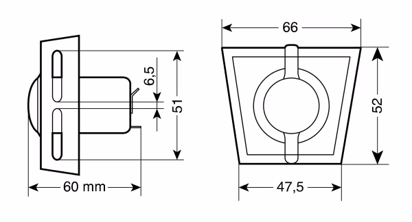Lampa PX-1, kit presa corrente con pannello di supporto opzionale, 12/24V