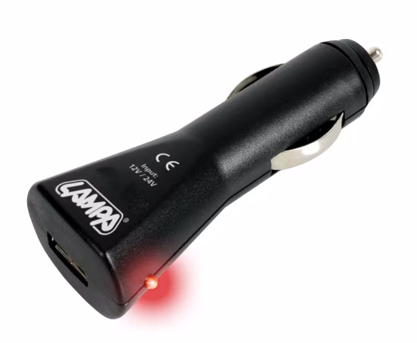 Lampa Caricabatteria 1 porta Usb - 1000 mA - 12/24V