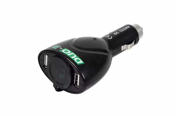 Lampa Duo-3, presa corrente con USB, 12/24V