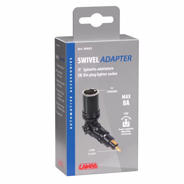 Lampa Presa corrente snodabile 120°, 12/24V