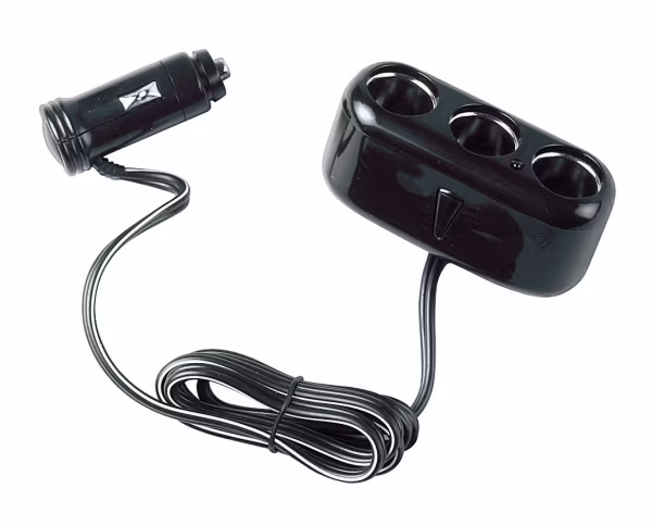 Lampa Presa corrente tripla con prolunga 12/24V