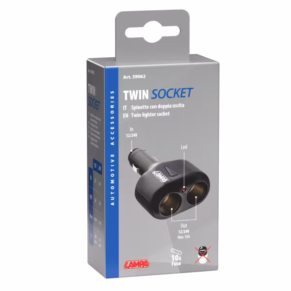 Lampa Presa corrente doppia 12/24V