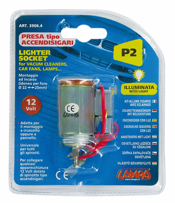 Lampa Presa accendisigari 12V illuminata