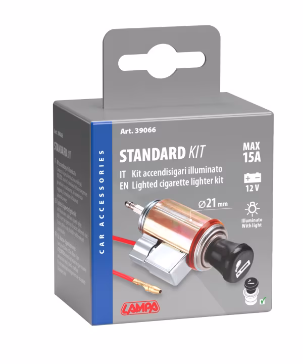 Lampa Kit accendisigari con presa illuminata 12V