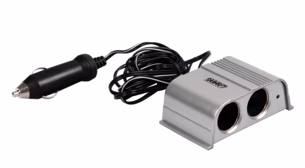 Lampa Silver, presa corrente doppia con prolunga, 12/24V