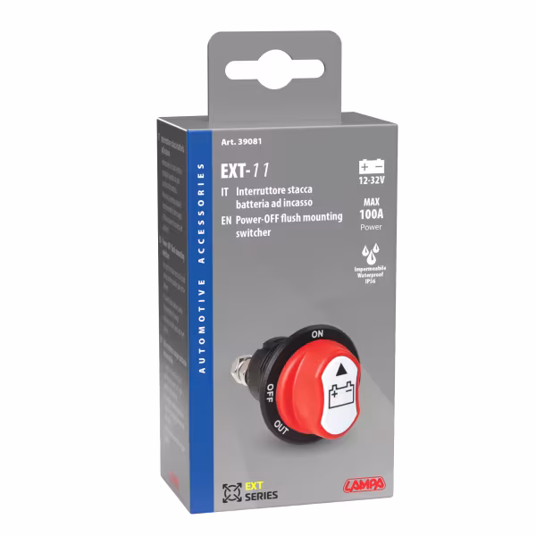 Lampa Ext-11, interruttore stacca batteria a 3 posizioni, 12/32V