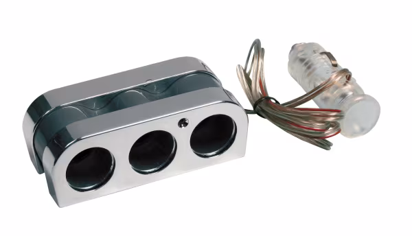 Lampa Presa corrente tripla con prolunga 12/24V