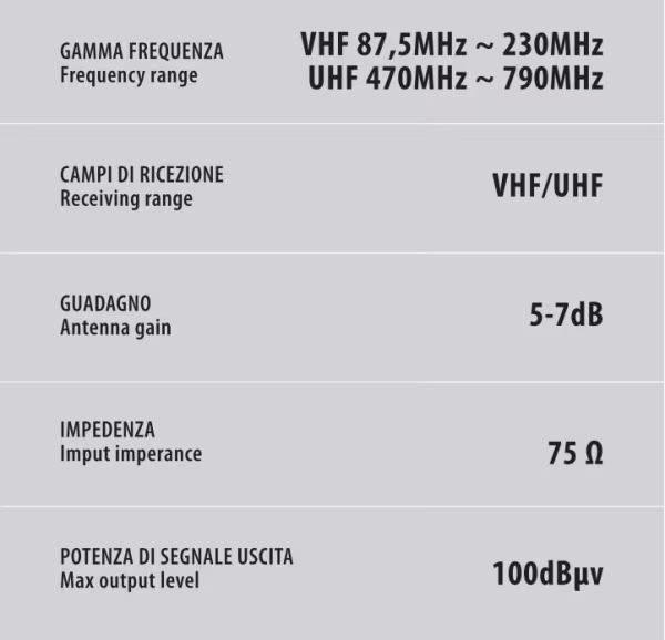 Lampa Globo Max, antenna TV con ricezione digitale - 355 mm