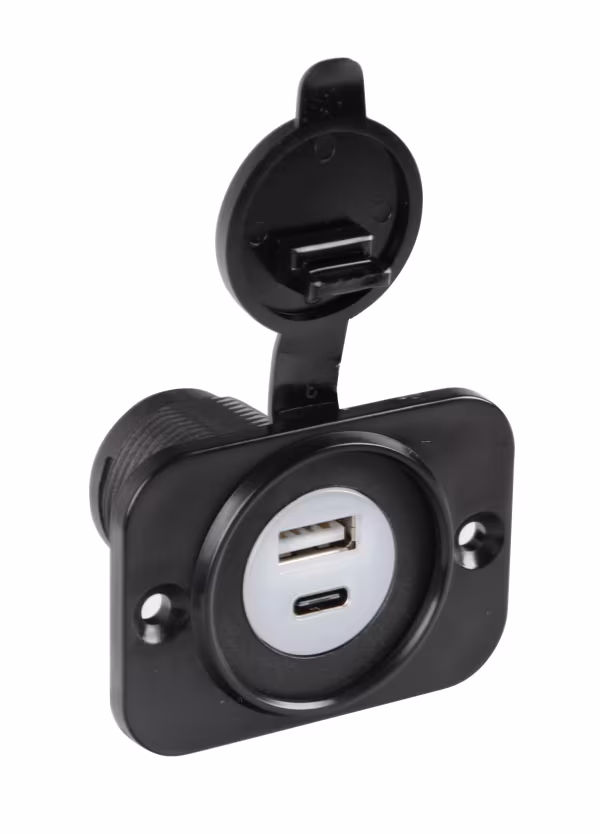 Lampa Ext-12, doppia presa Usb A + Usb C, montaggio ad incasso, 12/24V