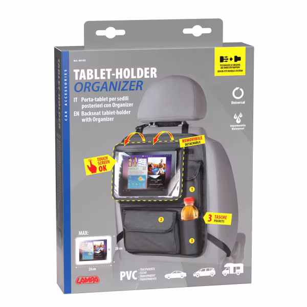 Lampa Organizer con porta tablet per sedili