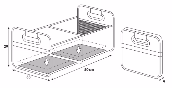 Lampa Shop & Store, organizer baule pieghevole - L