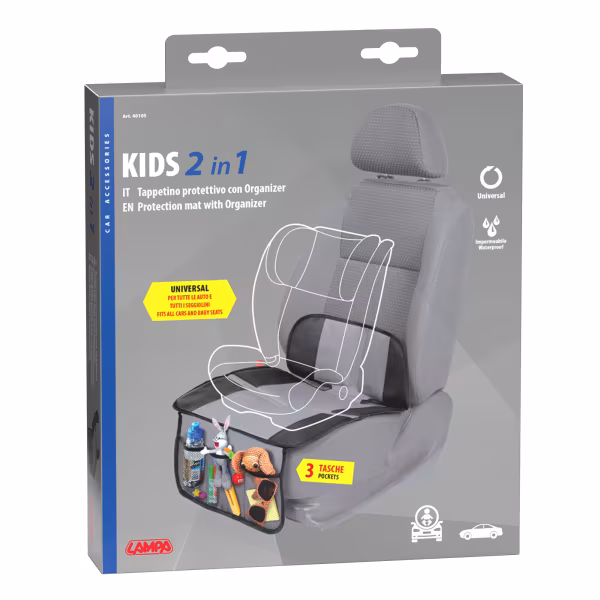 Lampa Kids 3 in 1, tappetino organizer e salva-sedile
