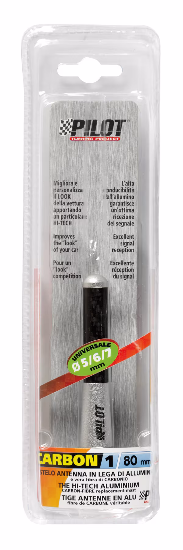 Pilot Carbon-1, stelo antenna - 80 mm