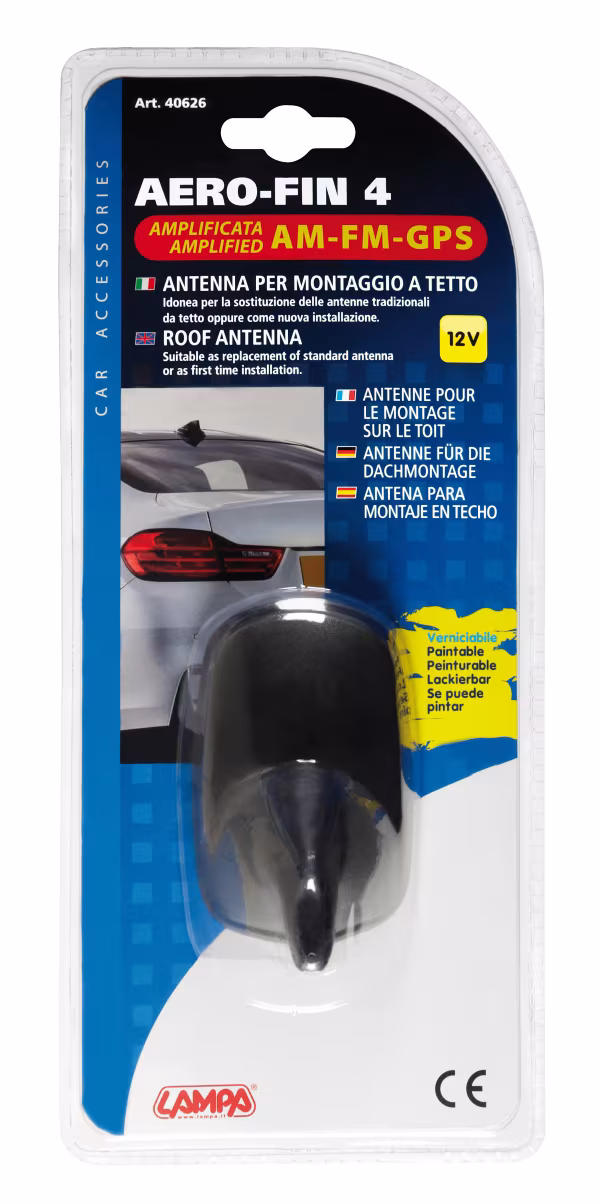 Lampa Aero-Fin 4, antenna amplificata AM/FM/GPS
