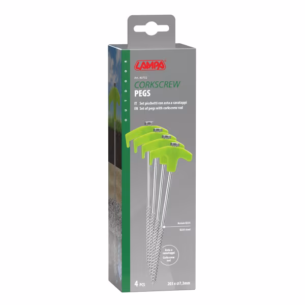 Lampa Picchetti con asta a cavatappi, set 4 pz - 203 x 7,3 mm