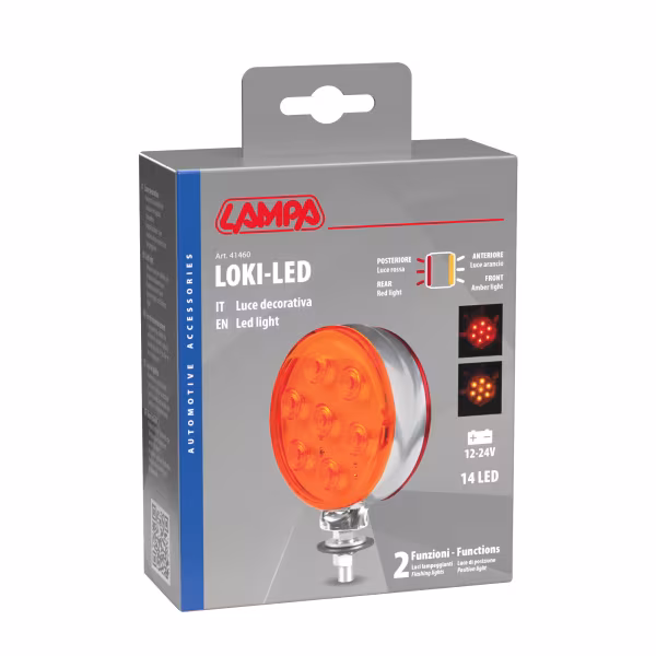 Lampa Loki-Led, luce decorativa, doppia funzione - 14 Led - 12/24V