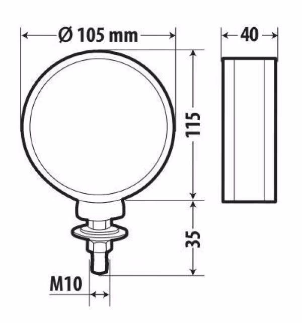 Lampa Loki-Led, luce decorativa, doppia funzione - 14 Led - 12/24V