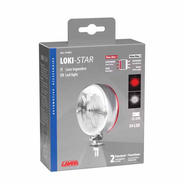 Lampa Loki-Star, luce decorativa, doppia funzione - 54 Led - 12/24V