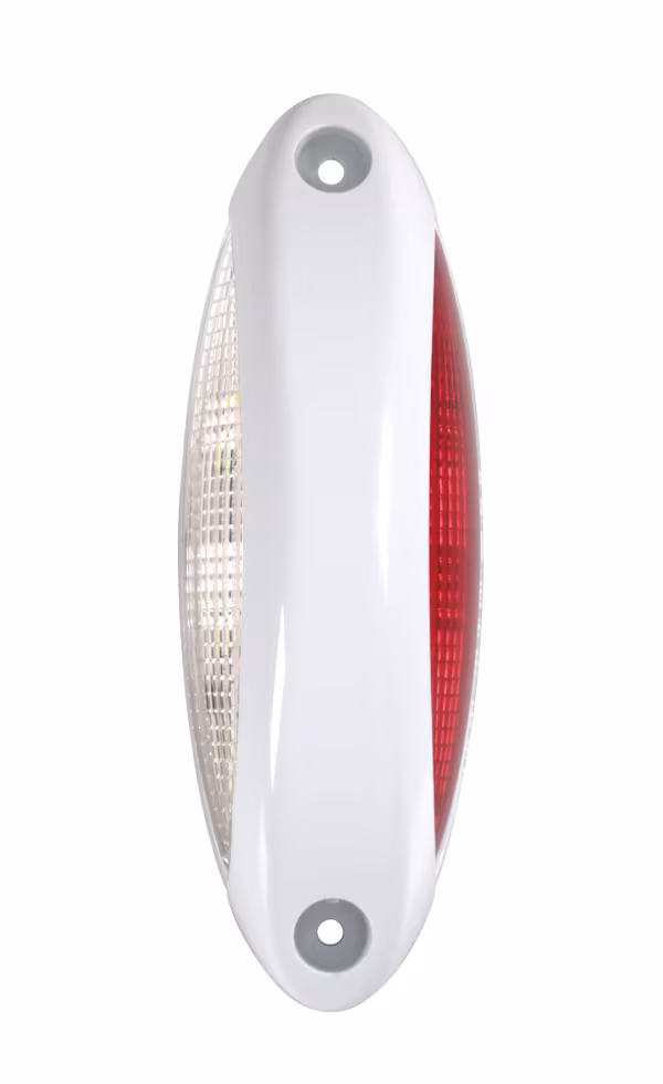 Lampa Luce ingombro - 4 Led - 12/24V - Bianco/Rosso - Scocca bianco