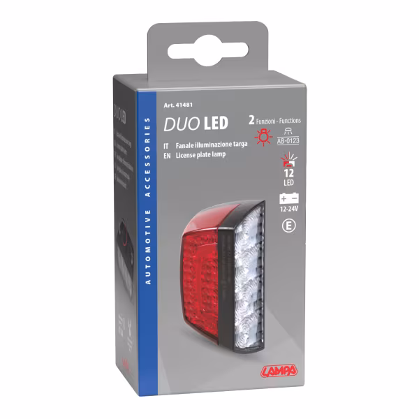 Lampa Fanale posteriore a Led, illuminazione targa e luce di posizione, 12/24V