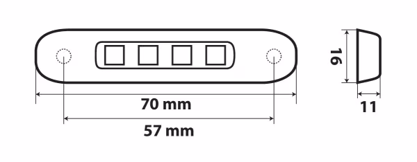 Lampa Luce decorativa - 4 Led - 12/24V