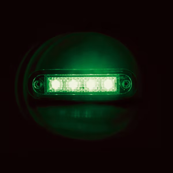 Lampa Luce decorativa - 4 Led - 12/24V - Verde