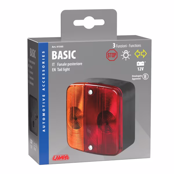 Lampa Basic, fanale posteriore 3 funzioni 12V