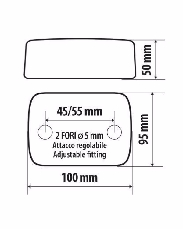 Lampa Basic, fanale posteriore 3 funzioni 12V