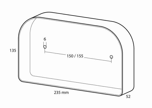 Lampa Deluxe, fanale posteriore 6 funzioni 12V - Destro