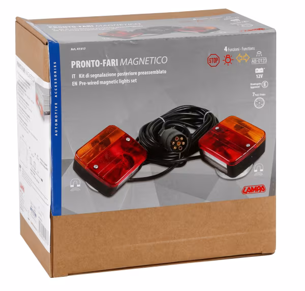 Lampa Pronto-Fari, kit di segnalazione posteriore magnetico, 12V
