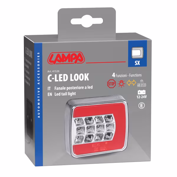 Lampa C-Led Look, fanale posteriore Led 4 funzioni, 12/24V - Sinistro