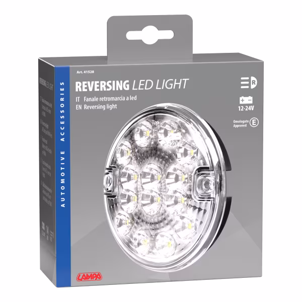 Lampa Fanale rotondo retromarcia Led, 12/24V