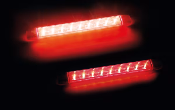 Lampa Illumi, luce ingombro - 9 Led - 12/24V - Rosso - 2 funzioni