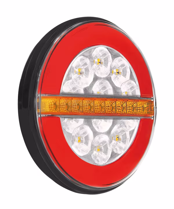 Lampa Dynamic O-Led, Fanale retromarcia, 3 funzioni, 12/24V - Sinistro