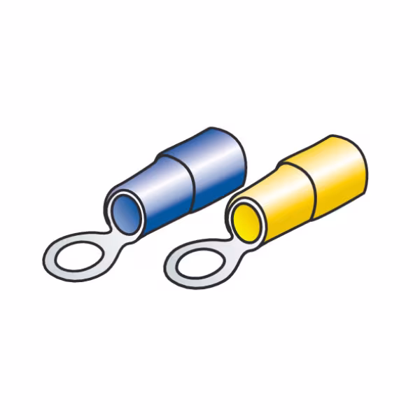 Lampa Kit 40 terminali-capicorda ad anello - Giallo/Blu