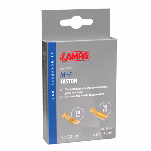 Lampa Kit 20 terminali-capicorda piatti non isolati