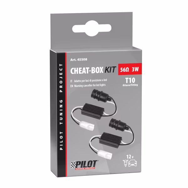 Pilot Cheat-Box kit per lampadine a Led con attacco T10, 12V