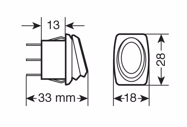 Lampa Micro interruttore impermeabile con spia a Led - 12/24V