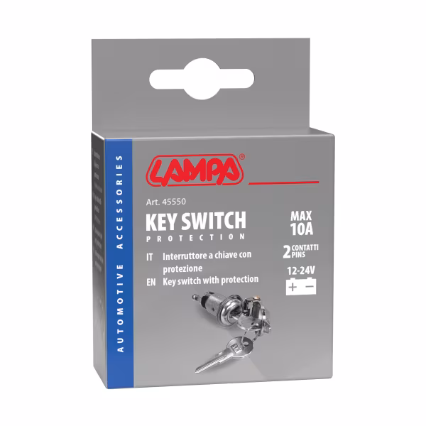 Lampa Interruttore a chiave con protezione - 12/24V - 10A