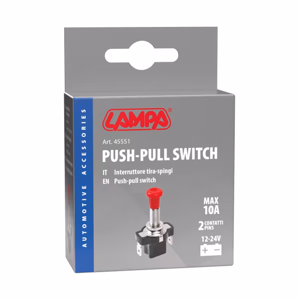 Lampa Interruttore tira-spingi - 12/24V - 10A