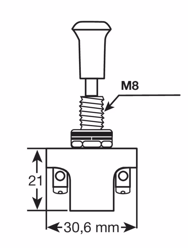 Lampa Interruttore tira-spingi - 12/24V - 10A