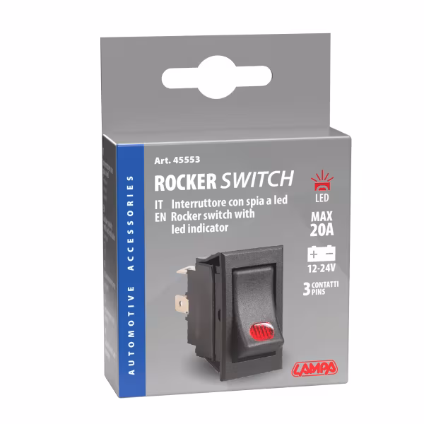 Lampa Interruttore con spia a Led - 12/24V - 20A