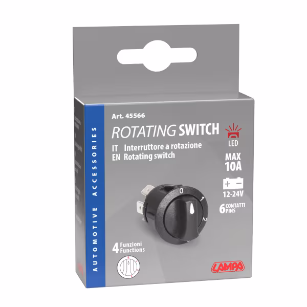 Lampa Interruttore a rotazione - 12/24V - 10A