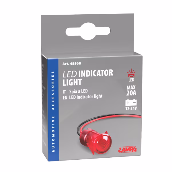 Lampa Spia a Led rosso - 12/24V - 20A