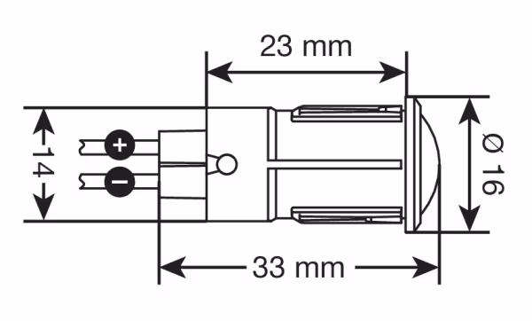 Lampa Spia a Led rosso - 12/24V - 20A
