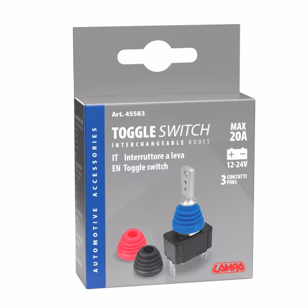 Lampa Interruttore a leva con cuffie intercambiabili - 12/24V - 20A